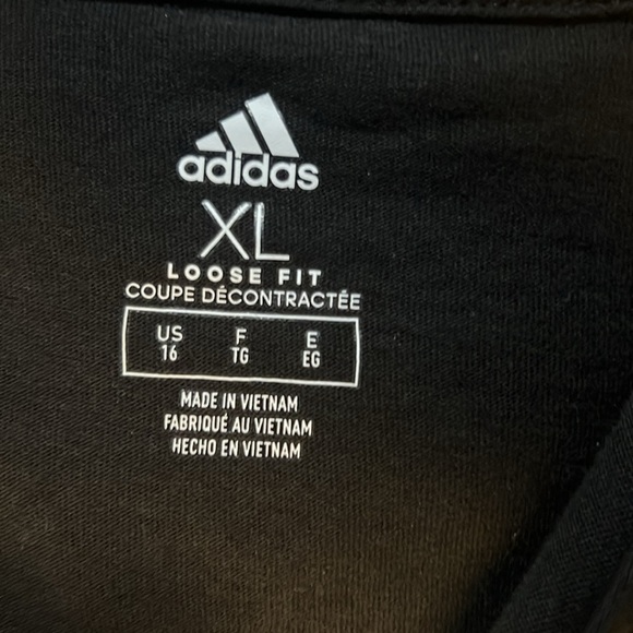 ADIDAS BLACK LIGHTWEIGHT LONG SLEEVE HOODED T SHIRT - Picture 5 of 6